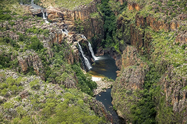 Aerial of Twin Falls, Kakadu National Park, Northern Territory, Australia