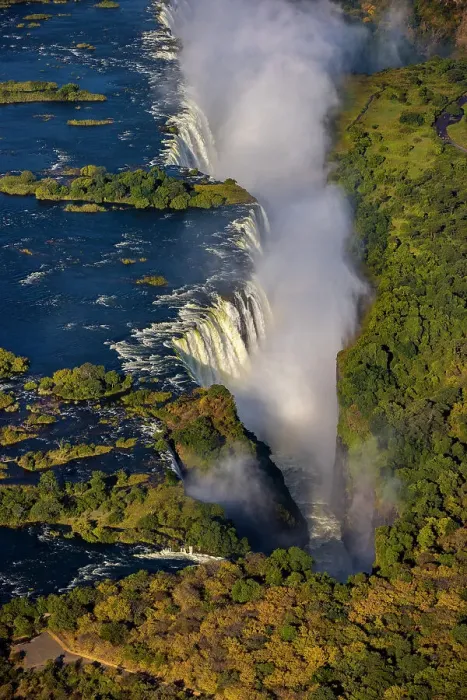 Framed Print : Aerial of Victoria Falls, Zimbabwe Framed Print : Aerial of Victoria Falls, Zimbabwe