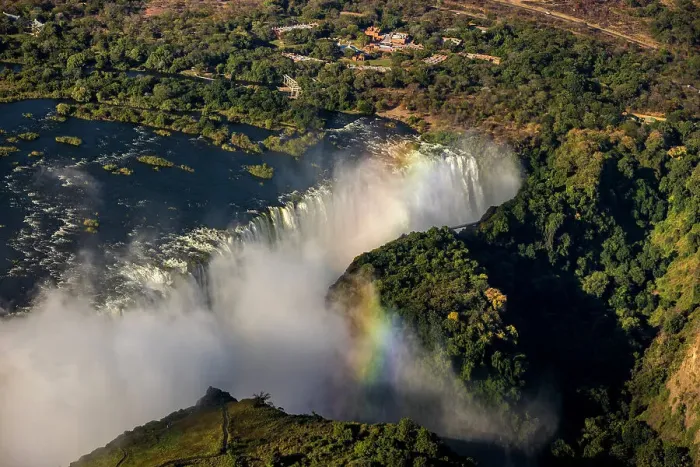 Framed Print : Aerial of Victoria Falls, Zimbabwe Framed Print : Aerial of Victoria Falls, Zimbabwe