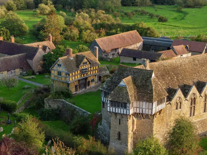 Framed Print : Aerial view of the 13th century Stokesay Castle, one of the best preserved fortified manor houses in England. Autumn (October) 2023 Framed Print : Aerial view of the 13th century Stokesay Castle, one of the best preserved fortified manor houses in England. Autumn (October) 2023