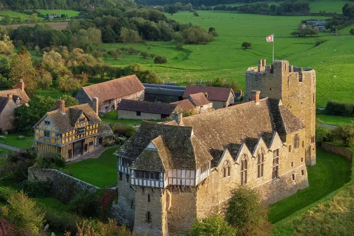 Framed Print : Aerial view of the 13th century Stokesay Castle, one of the best preserved fortified manor houses in England. Autumn (October) 2023 Framed Print : Aerial view of the 13th century Stokesay Castle, one of the best preserved fortified manor houses in England. Autumn (October) 2023