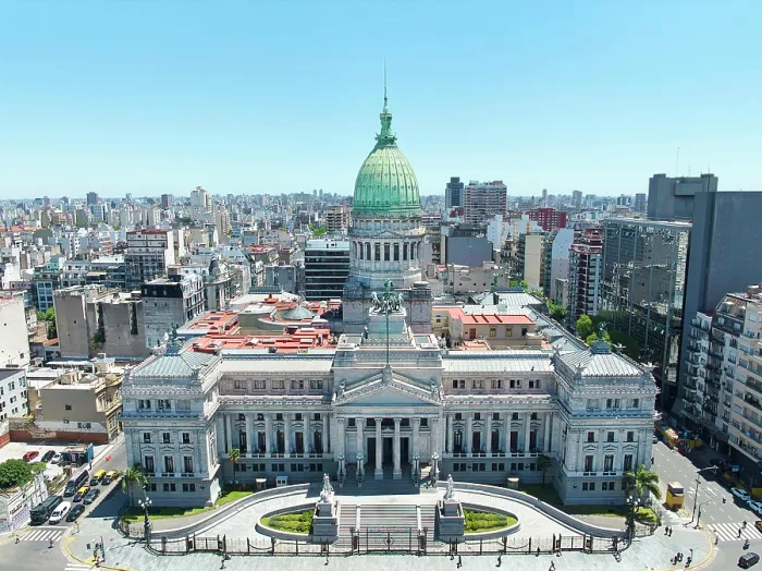 Framed Print : Aerial view of the Argentine National Congress, Monserrat, Buenos Aires, Argentina