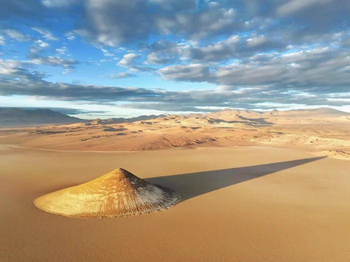 Framed Print : Aerial view of the Arita Cone (Cono de Arita) at sunrise in the Arizaro Salt Flat, Puna de Atacama, Salta, Argentina Framed Print : Aerial view of the Arita Cone (Cono de Arita) at sunrise in the Arizaro Salt Flat, Puna de Atacama, Salta, Argentina