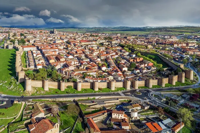 Framed Print : Aerial view of Avila, Castile and Leon, Spain Framed Print : Aerial view of Avila, Castile and Leon, Spain