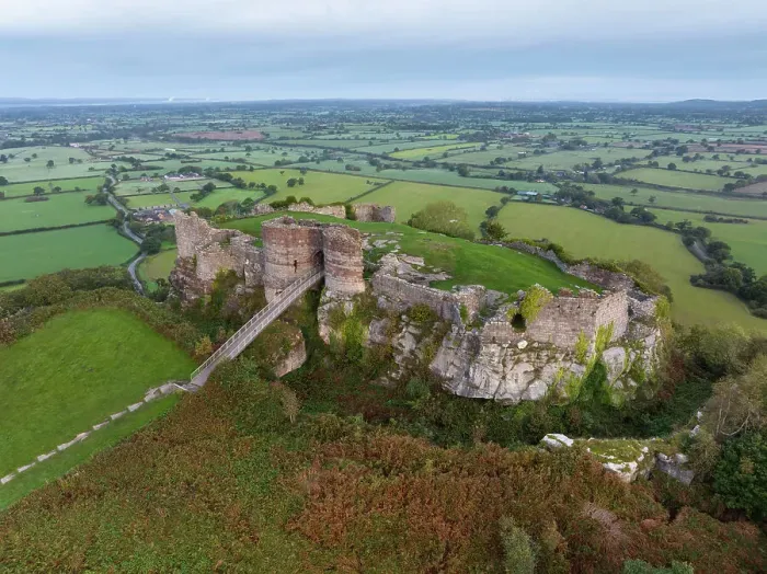 Framed Print : Aerial view of Beeston Castle in Cheshire, England. Autumn (October) 2023 Framed Print : Aerial view of Beeston Castle in Cheshire, England. Autumn (October) 2023