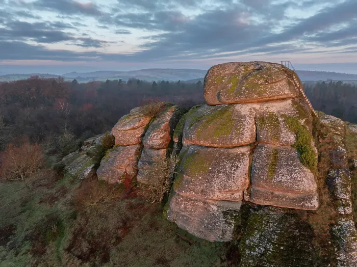 Framed Print : Aerial view of Blackingstone Rock at dawn in Dartmoor National Park, Devon, England. Winter (February) 2025 Framed Print : Aerial view of Blackingstone Rock at dawn in Dartmoor National Park, Devon, England. Winter (February) 2025