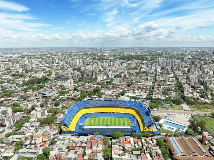 Framed Print : Aerial view of the Bombonera Stadium of the Boca Juniors football team, La Boca, Buenos Aires, Argentina Framed Print : Aerial view of the Bombonera Stadium of the Boca Juniors football team, La Boca, Buenos Aires, Argentina