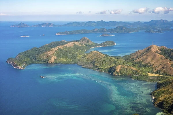 Aerial view of Busuanga Island, Coron, Palawan, Philippines
