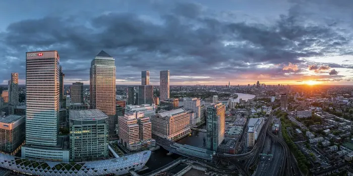 Framed Print : Aerial view of Canary Wharf, London, England, UK Framed Print : Aerial view of Canary Wharf, London, England, UK