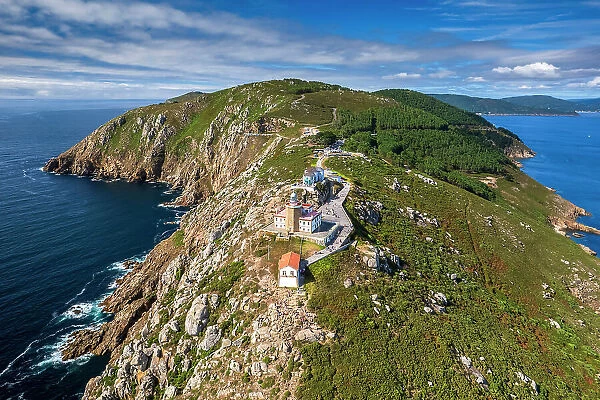 Aerial view of Cape Finisterre (Cabo Fisterra), Galicia, Spain