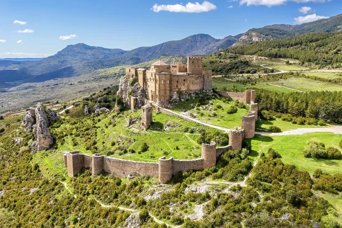 Framed Print : Aerial view of Castle of Loarre, Loarre, Aragon, Spain Framed Print : Aerial view of Castle of Loarre, Loarre, Aragon, Spain
