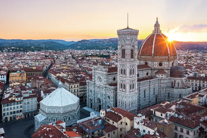 Framed Print : Aerial view of the Cathedral of Santa Maria del Fiore at sunrise. Florence, Tuscany, Italy Framed Print : Aerial view of the Cathedral of Santa Maria del Fiore at sunrise. Florence, Tuscany, Italy