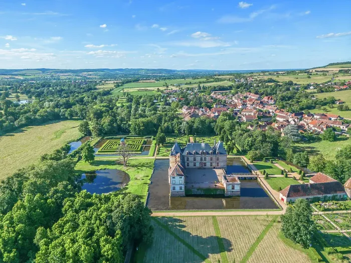 Framed Print : Aerial view at Chateau de Cormatin, Cormatin, Saone-et-Loire, Bourgogne-Franche-Comte, Burgundy, France Framed Print : Aerial view at Chateau de Cormatin, Cormatin, Saone-et-Loire, Bourgogne-Franche-Comte, Burgundy, France