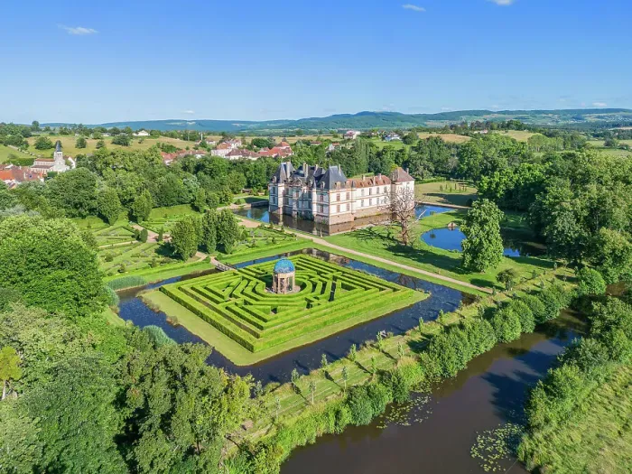Framed Print : Aerial view at Chateau de Cormatin, Cormatin, Saone-et-Loire, Bourgogne-Franche-Comte, Burgundy, France Framed Print : Aerial view at Chateau de Cormatin, Cormatin, Saone-et-Loire, Bourgogne-Franche-Comte, Burgundy, France