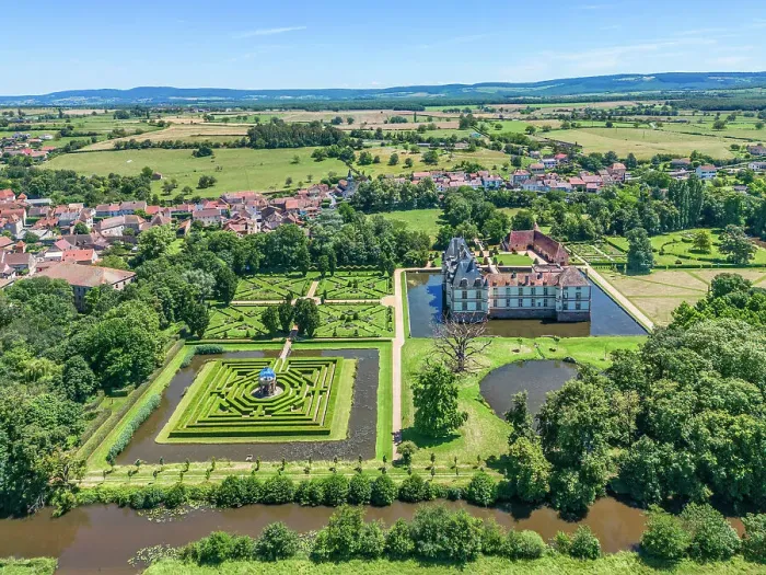 Framed Print : Aerial view at Chateau de Cormatin, Cormatin, Saone-et-Loire, Bourgogne-Franche-Comte, Burgundy, France Framed Print : Aerial view at Chateau de Cormatin, Cormatin, Saone-et-Loire, Bourgogne-Franche-Comte, Burgundy, France