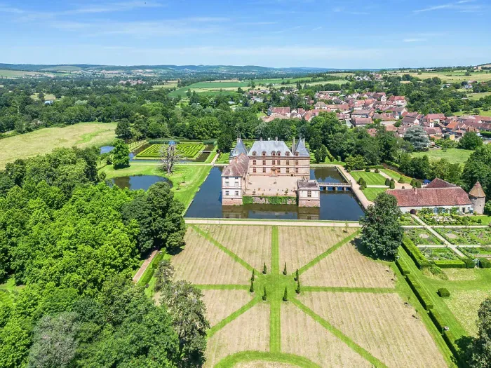 Framed Print : Aerial view at Chateau de Cormatin, Cormatin, Saone-et-Loire, Bourgogne-Franche-Comte, Burgundy, France Framed Print : Aerial view at Chateau de Cormatin, Cormatin, Saone-et-Loire, Bourgogne-Franche-Comte, Burgundy, France