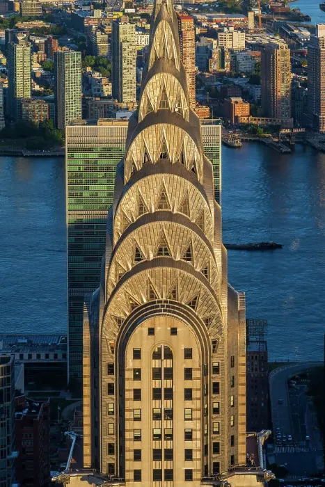 Framed Print : Aerial view of Chrysler Building at sunset, Manhattan, New York, USA Framed Print : Aerial view of Chrysler Building at sunset, Manhattan, New York, USA