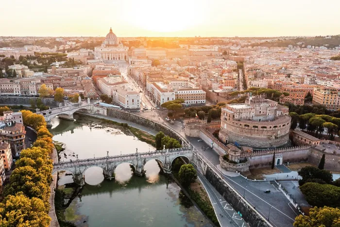 Framed Print : Aerial view of the city of Rome at sunset. Rome, Lazio, Italy Framed Print : Aerial view of the city of Rome at sunset. Rome, Lazio, Italy