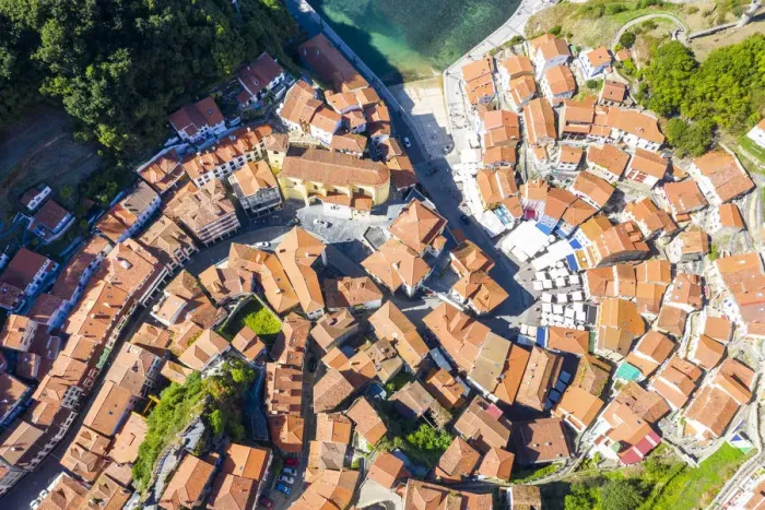 Framed Print : Aerial view of Cudillero, Asturias, Spain Framed Print : Aerial view of Cudillero, Asturias, Spain