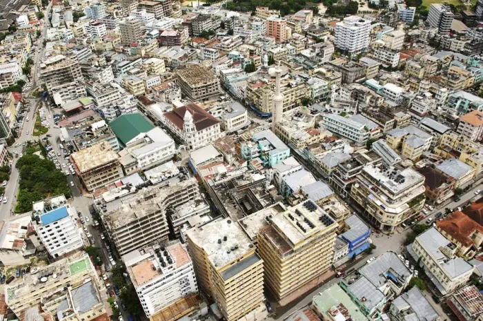 Framed Print : Aerial view of Dar es Salaam, Tanzania