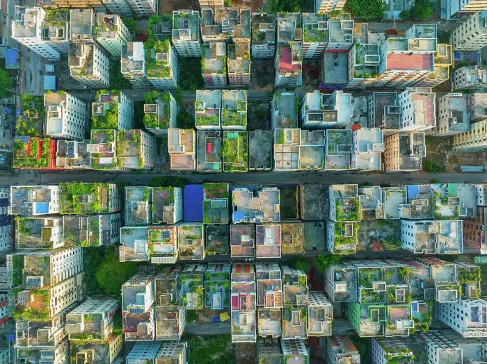 Framed Print : Aerial view of Dhaka City with residential area, Dhaka, Bangladesh Framed Print : Aerial view of Dhaka City with residential area, Dhaka, Bangladesh