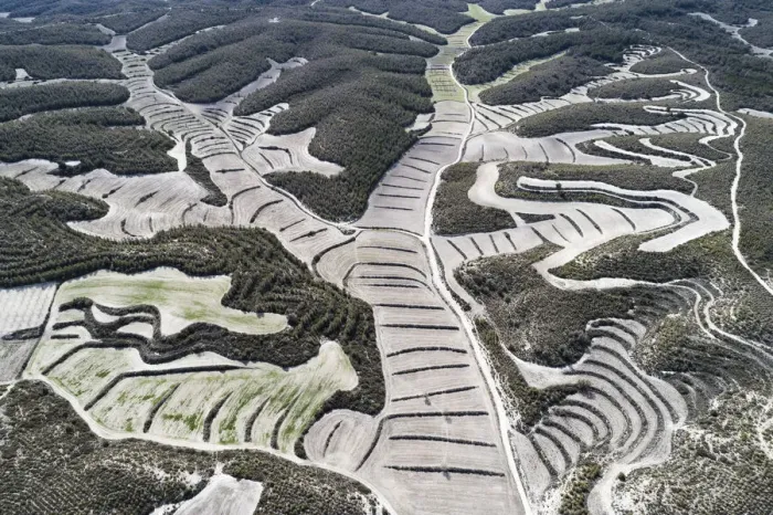 Framed Print : Aerial view of drylands farming. Castejon de Monegros, Huesca, Aragon, Spain Framed Print : Aerial view of drylands farming. Castejon de Monegros, Huesca, Aragon, Spain