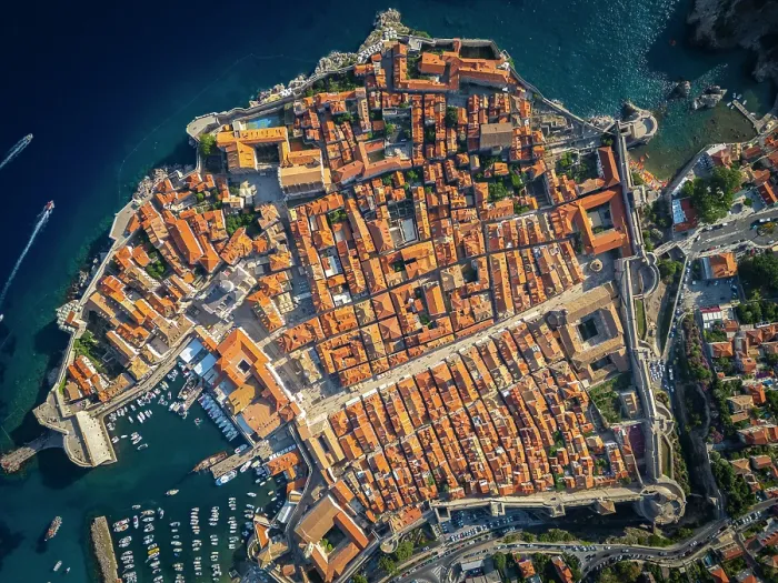 Framed Print : Aerial view over Dubrovnik, Dalmatia, Adriatic Coast, Croatia Framed Print : Aerial view over Dubrovnik, Dalmatia, Adriatic Coast, Croatia