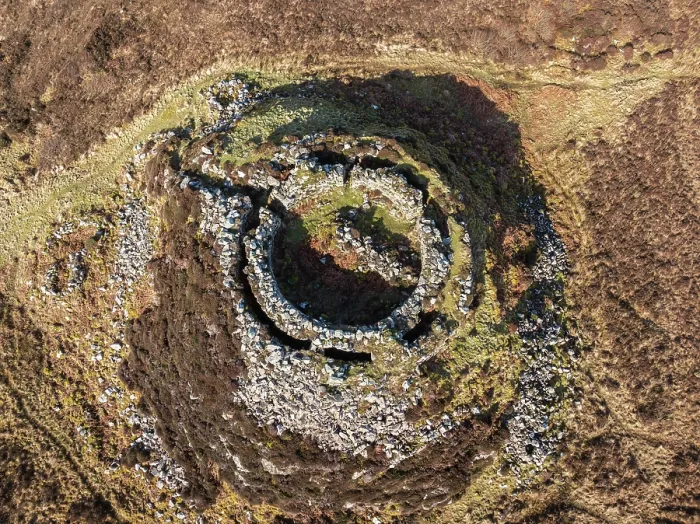 Framed Print : Aerial view of Dùn Fiadhairt, an Iron Age Broch near Dunvegan on the Isle of Skye, Scotland. Winter (February) 2025 Framed Print : Aerial view of Dùn Fiadhairt, an Iron Age Broch near Dunvegan on the Isle of Skye, Scotland. Winter (February) 2025