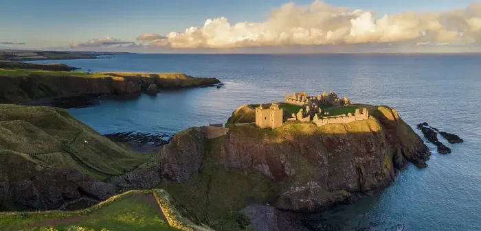 Framed Print : Aerial view of Dunnottar Castle near Stonehaven, Scotland. Autumn (September) 2022 Framed Print : Aerial view of Dunnottar Castle near Stonehaven, Scotland. Autumn (September) 2022