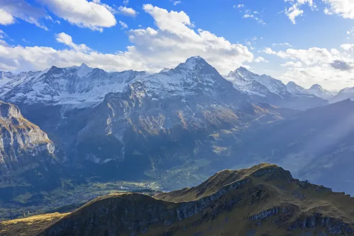 Framed Print : Aerial view on the Eiger, Grindelwald, Berner Oberland, Switzerland Framed Print : Aerial view on the Eiger, Grindelwald, Berner Oberland, Switzerland