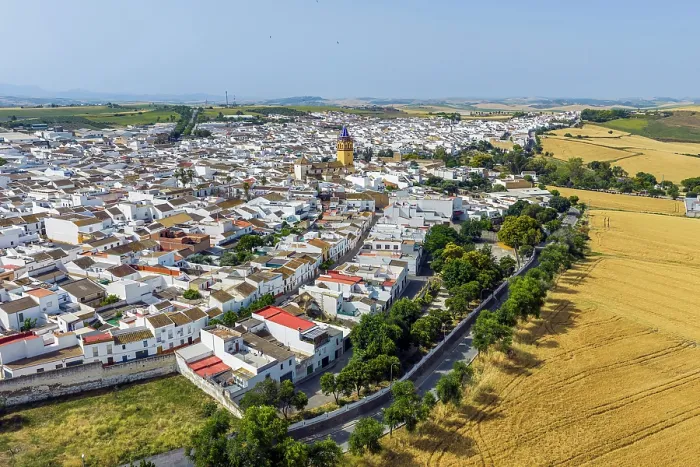 Framed Print : Aerial view of El Coronil, Andalusia, Spain Framed Print : Aerial view of El Coronil, Andalusia, Spain