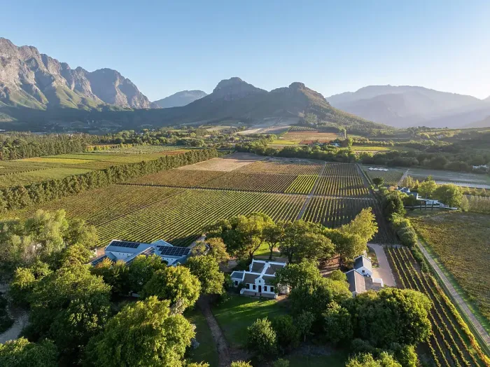 Framed Print : Aerial view of Franschhoek wine region, Franschhoek, Western Cape, South Africa Framed Print : Aerial view of Franschhoek wine region, Franschhoek, Western Cape, South Africa