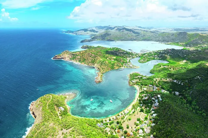 Framed Print : Aerial view of Galleon Beach and English Harbour, Antigua, Antigua & Barbuda, Caribbean Framed Print : Aerial view of Galleon Beach and English Harbour, Antigua, Antigua & Barbuda, Caribbean