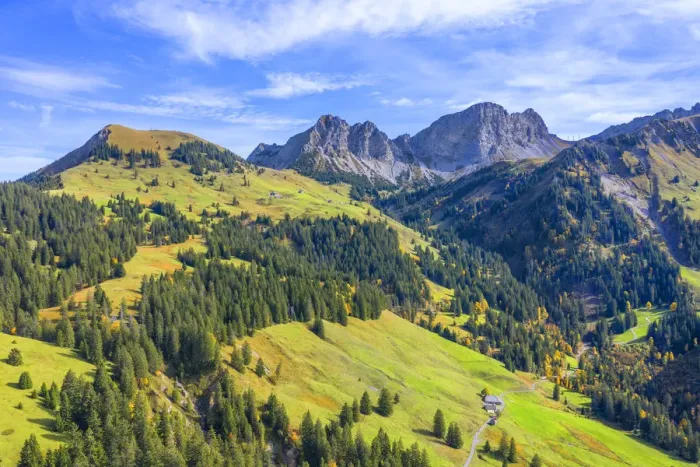 Framed Print : Aerial view from Glaubielen pass at Giswilerstock, Obwalden, Switzerland