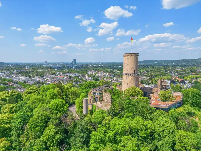 Framed Print : Aerial view at the Godesburg, Bad Godesberg, North Rhine-Westphalia, Germany Framed Print : Aerial view at the Godesburg, Bad Godesberg, North Rhine-Westphalia, Germany