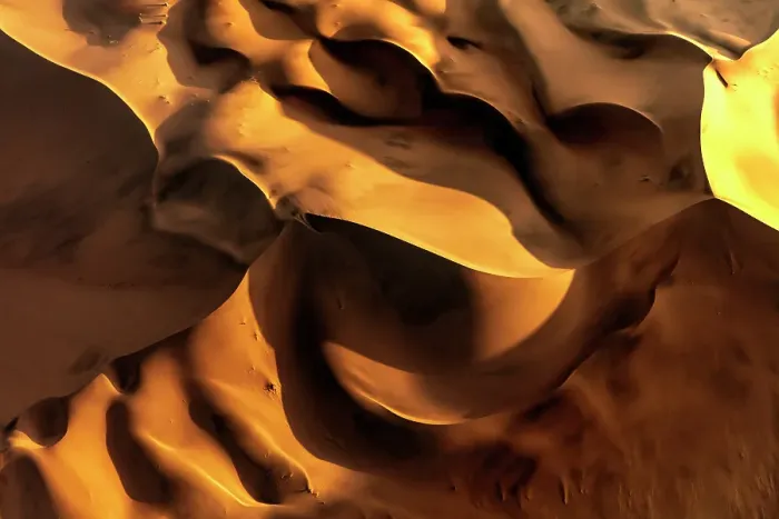 Framed Print : Aerial view of golden sand dunes from helicopter, Sossusvlei, Namib-Naukluft National Park, Namib Desert, Namibia Framed Print : Aerial view of golden sand dunes from helicopter, Sossusvlei, Namib-Naukluft National Park, Namib Desert, Namibia