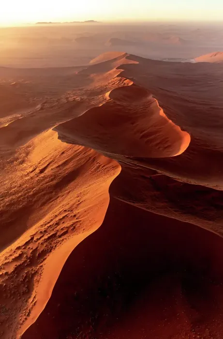 Framed Print : Aerial view of golden sand dunes at sunrise, Sossusvlei, Namib-Naukluft National Park, Namib Desert, Namibia Framed Print : Aerial view of golden sand dunes at sunrise, Sossusvlei, Namib-Naukluft National Park, Namib Desert, Namibia