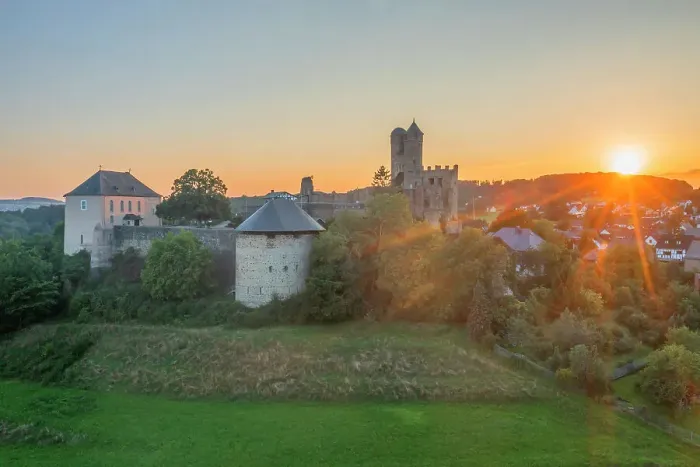 Framed Print : Aerial view at Greifenstein castle at sunset, Glockenmuseum, Lahn-Dill-Kreis, Lahn, Westerwald, Hesse, Germay Framed Print : Aerial view at Greifenstein castle at sunset, Glockenmuseum, Lahn-Dill-Kreis, Lahn, Westerwald, Hesse, Germay