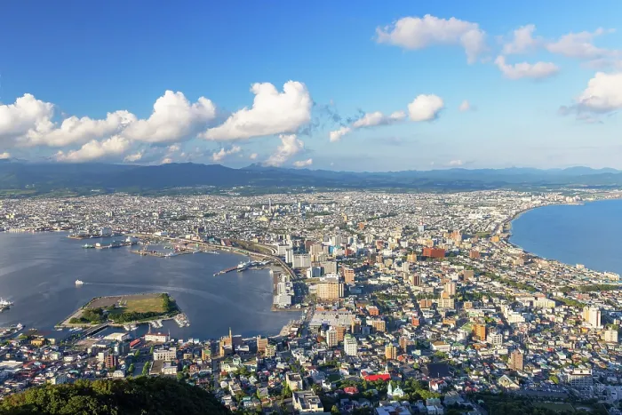 Framed Print : Aerial view of Hakodate, Hokkaido, Japan Framed Print : Aerial view of Hakodate, Hokkaido, Japan