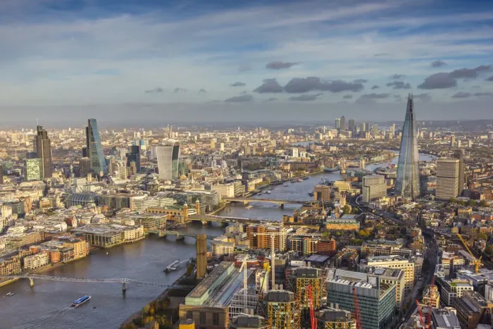 Framed Print : Aerial view from helicopter, The Shard, London, England Framed Print : Aerial view from helicopter, The Shard, London, England