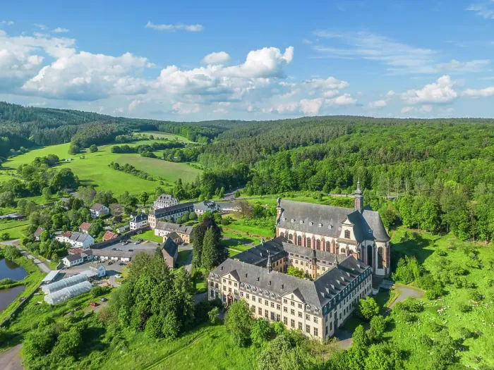 Framed Print : Aerial view at the Himmerod cloister, Eifel, Rhineland-Palatinate, Germany Framed Print : Aerial view at the Himmerod cloister, Eifel, Rhineland-Palatinate, Germany