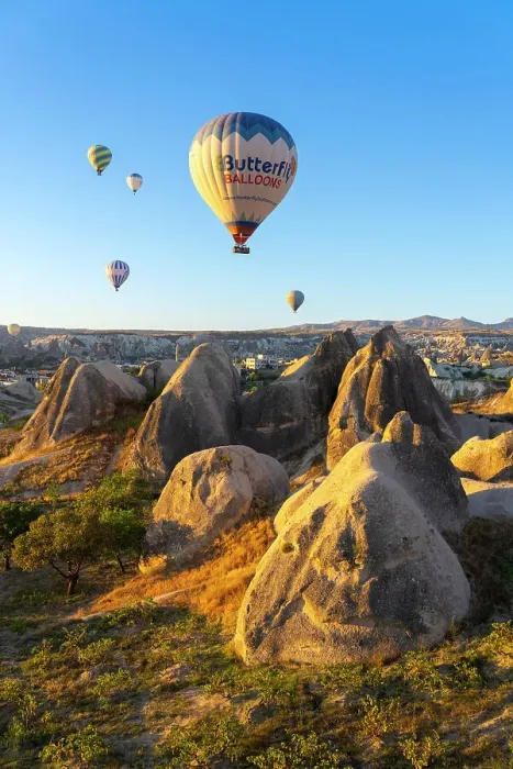Framed Print : Aerial view of hot air balloon over rock formations at sunrise, Goreme, Goreme Historical National Park, Nevsehir District, Nevsehir Province, UNESCO, Cappadocia, Central Anatolia Region, Turkey Framed Print : Aerial view of hot air balloon over rock formations at sunrise, Goreme, Goreme Historical National Park, Nevsehir District, Nevsehir Province, UNESCO, Cappadocia, Central Anatolia Region, Turkey