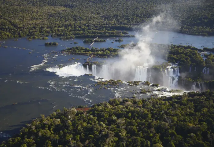 Framed Print : Aerial view of Iguacu Falls, Iguacu National Park, Parana, Brazil Framed Print : Aerial view of Iguacu Falls, Iguacu National Park, Parana, Brazil