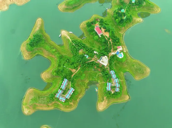 Framed Print : Aerial view of islands in Kaptai Lake in Rangamati District of Chittagong Division in Bangladesh Framed Print : Aerial view of islands in Kaptai Lake in Rangamati District of Chittagong Division in Bangladesh
