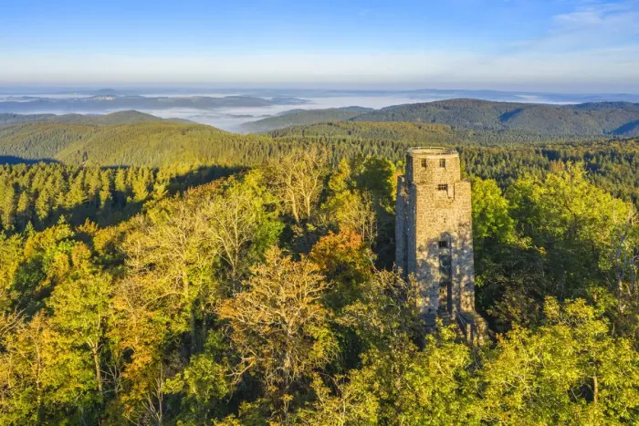 Framed Print : Aerial view on Kaiser-Wilhelm-Tower on Hohe Acht, highest mountain of the Eifel, Adenau Framed Print : Aerial view on Kaiser-Wilhelm-Tower on Hohe Acht, highest mountain of the Eifel, Adenau