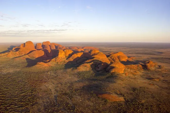 Framed Print : Aerial View of Kata Tjuta at sunrise, Red Center. Northern Territory, Australia Framed Print : Aerial View of Kata Tjuta at sunrise, Red Center. Northern Territory, Australia