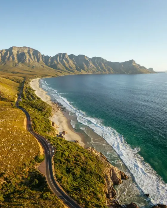 Framed Print : Aerial view of Kogel Bay, Western Cape, South Africa Framed Print : Aerial view of Kogel Bay, Western Cape, South Africa