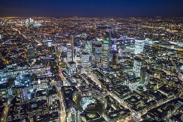 Aerial view, London, England
