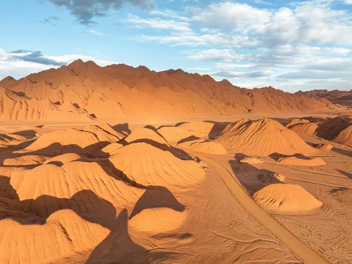 Framed Print : Aerial view of 'Los Colorados' at sunset, in the Devil Desert (Labyrinth Desert), Puna de Atacama, Tolar Grande, Salta, Argentina