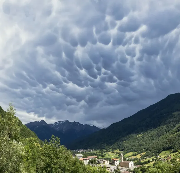 Framed Print : Aerial view of mammatus clouds on Corteno Golgi, Camonica Valley, province of Brescia Framed Print : Aerial view of mammatus clouds on Corteno Golgi, Camonica Valley, province of Brescia